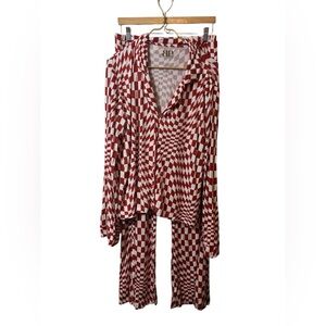 BRIXTON PHOENIX BP | large checkered pajama set shirt pants